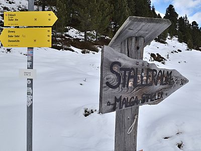 ... wir bleiben aber auf dem Weg geradeaus zur Stalleralm