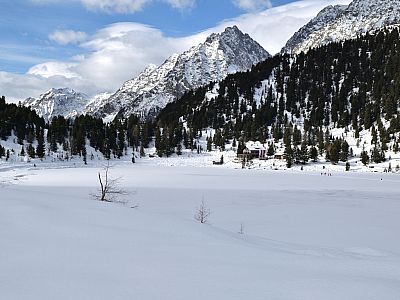 Hoch über der Oberseehütte zeigt sich der eindrucksvolle Wildgall 