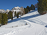 Ein Steilstück der Rodelbahn