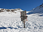 Wegweiser an der Gampenalm