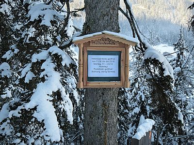Auch über den Zustand der Rodelbahn wird informiert.