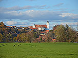 Blick zur Kirche St. Marinus und Anianus in Rott