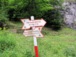 Hier zweigt der Weg zur Curmatura Hütte ab