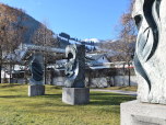 Die Weyringer-Skulpturen Adler, Steinbock und Blume stehen symbolisch für die Vielfalt der Hohen Tauern
