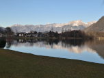Die Südseite der Berchtesgadener Alpen wird von der Nachmittagssonne beschienen