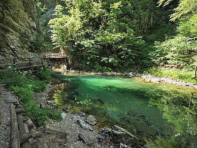 Ein Becken lädt zum Verweilen ein