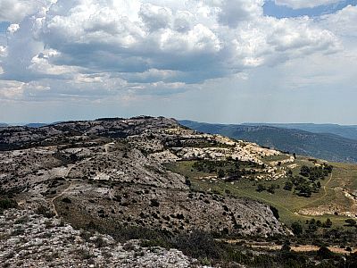 Links im Bild unser Weg, rechts auf der Wiese...