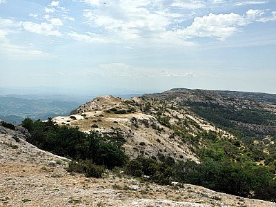 Blick zurück nach Südwesten auf unseren Wegverlauf