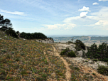 Die westliche Gipfelflanke des Roca Corbatera