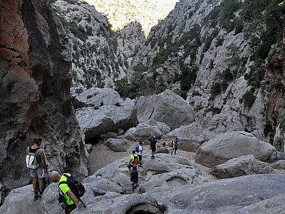 Manchmal gibt es in der Schlucht auch ein wenig Stau