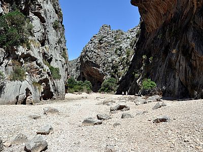 ... wird das Flussbett immer breiter.