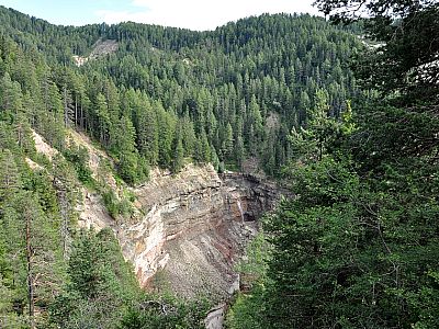 Der Ausblick zum Wasserfall