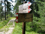 Hier folgen wir weiter dem Weg zur Bletterbachschlucht