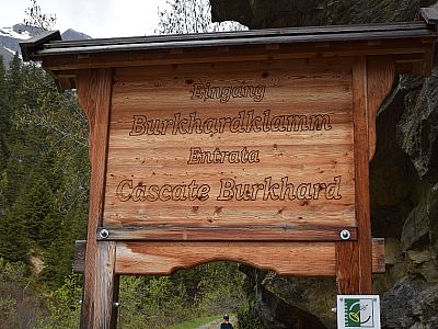 Das Eingangsschild der Burkhardklamm