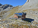 Die Edelrauthütte am Eisbruggjoch wurde 2015 und 2016 neu erbaut
