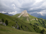 Der Col Rodella glänzt in der Sonne