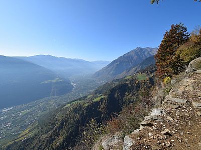 Noch einmal blicken wir tief ins Vinschgau... 