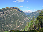 Blick über das Pfitscher Tal zu den Zillertaler Alpen