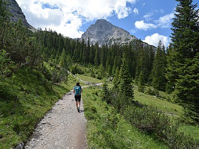 Vor uns die Ehrwalder Sonnenspitze