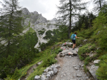 Links im Bild die Tajakante mit dem Klettersteig
