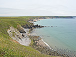 Wir nähern uns Marloes Sands